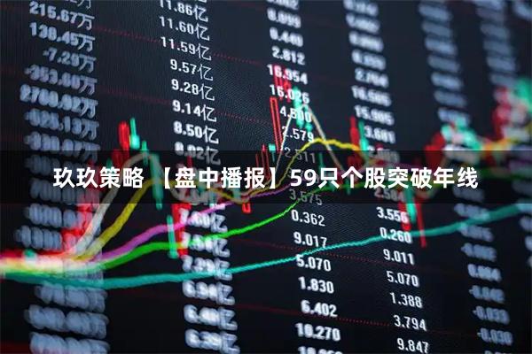 玖玖策略 【盘中播报】59只个股突破年线