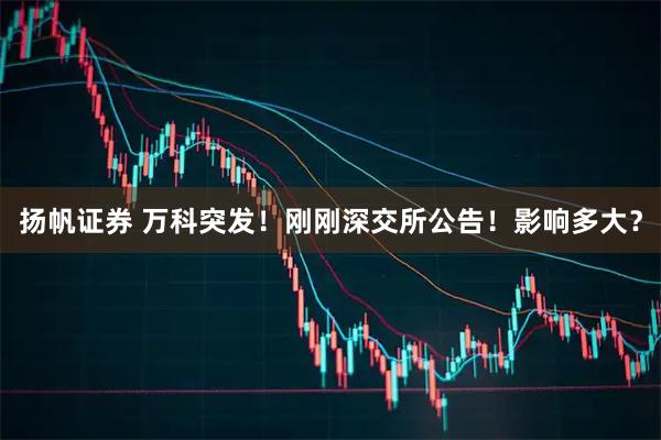 扬帆证券 万科突发！刚刚深交所公告！影响多大？